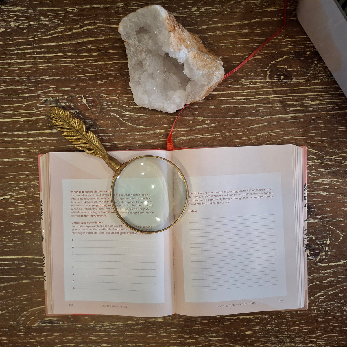 Magnifying Glass with Feather Handle