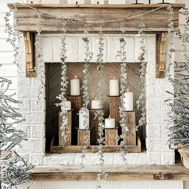 Ming Pine Garland with Dripping Pinecones - 65"