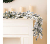 Snowfrost 9' Garland - Pre-lit