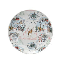 Merry & Bright Stoneware Holiday Plate - 8"