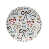 Big Bow Stoneware Holiday Plate - 8"