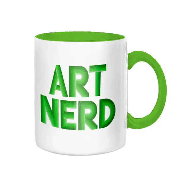 Art Deco Art Nerd Colored Mug - Green
