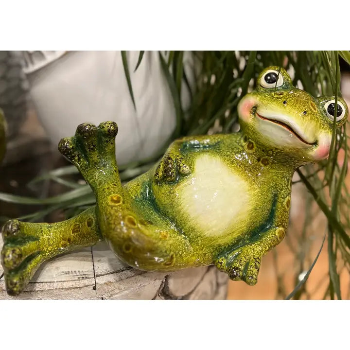 Laying Frog Statue