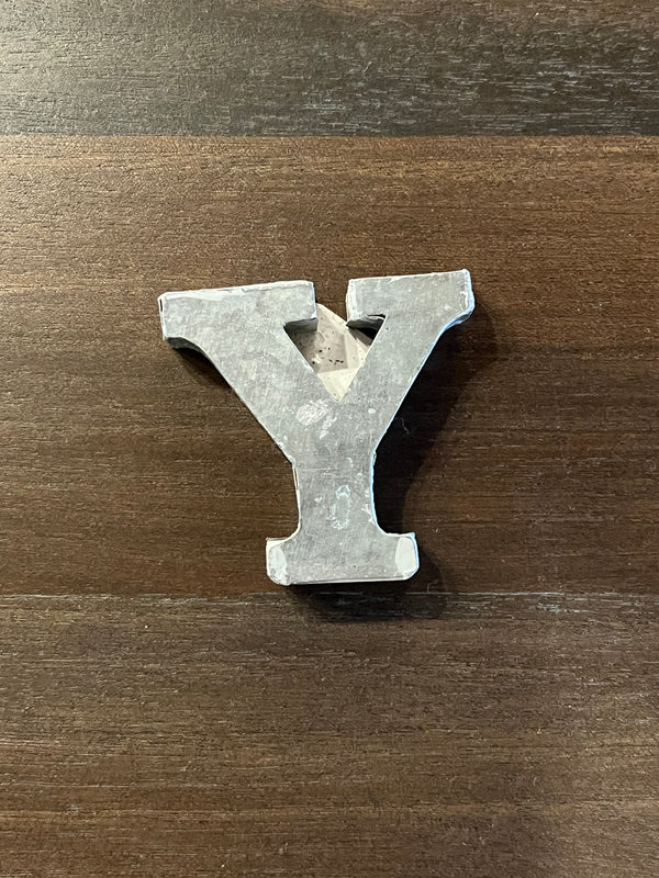 Small Zinc Letter - Y
