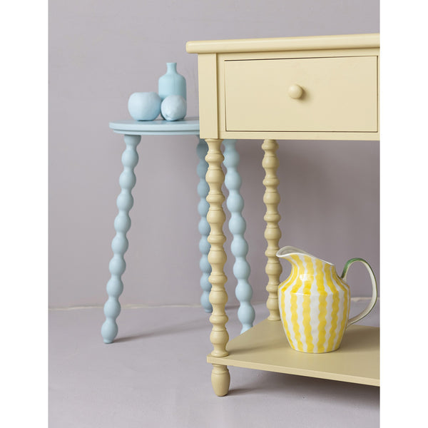 Wood Side Table w/ Drawer & Shelf