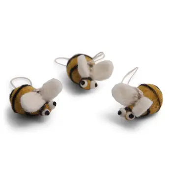 Hand Felted Bees- Set of 3