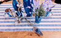 Marine Blue Embossed Votive Holder