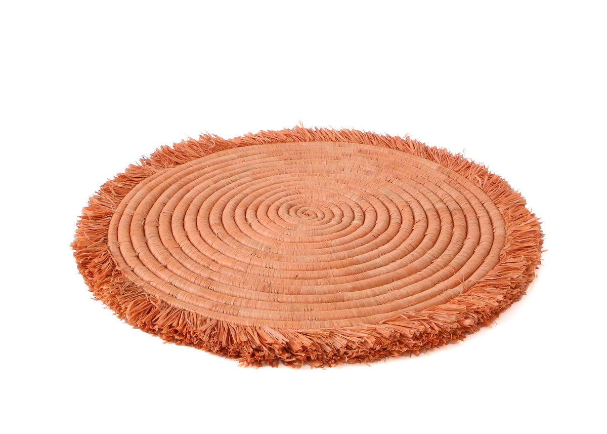 Fringed Peach Charger