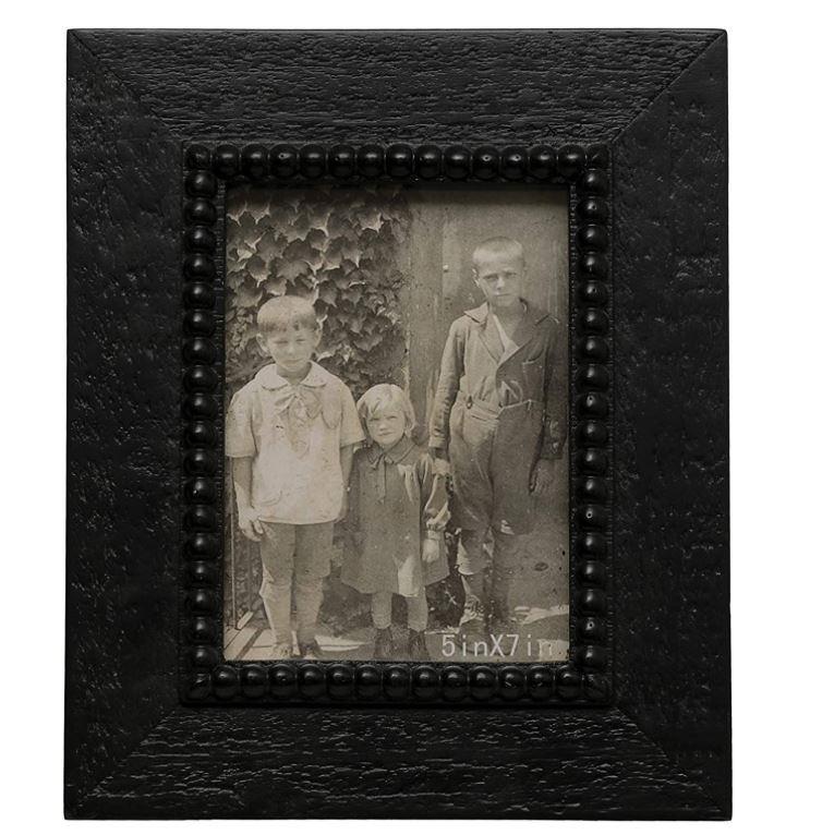 Beaded Wood Photo Frame