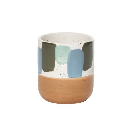 Modern Ceramic Hand-painted Handle-less Jazzy Mug
