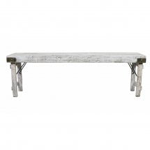 White-Washed Wedding Table Bench